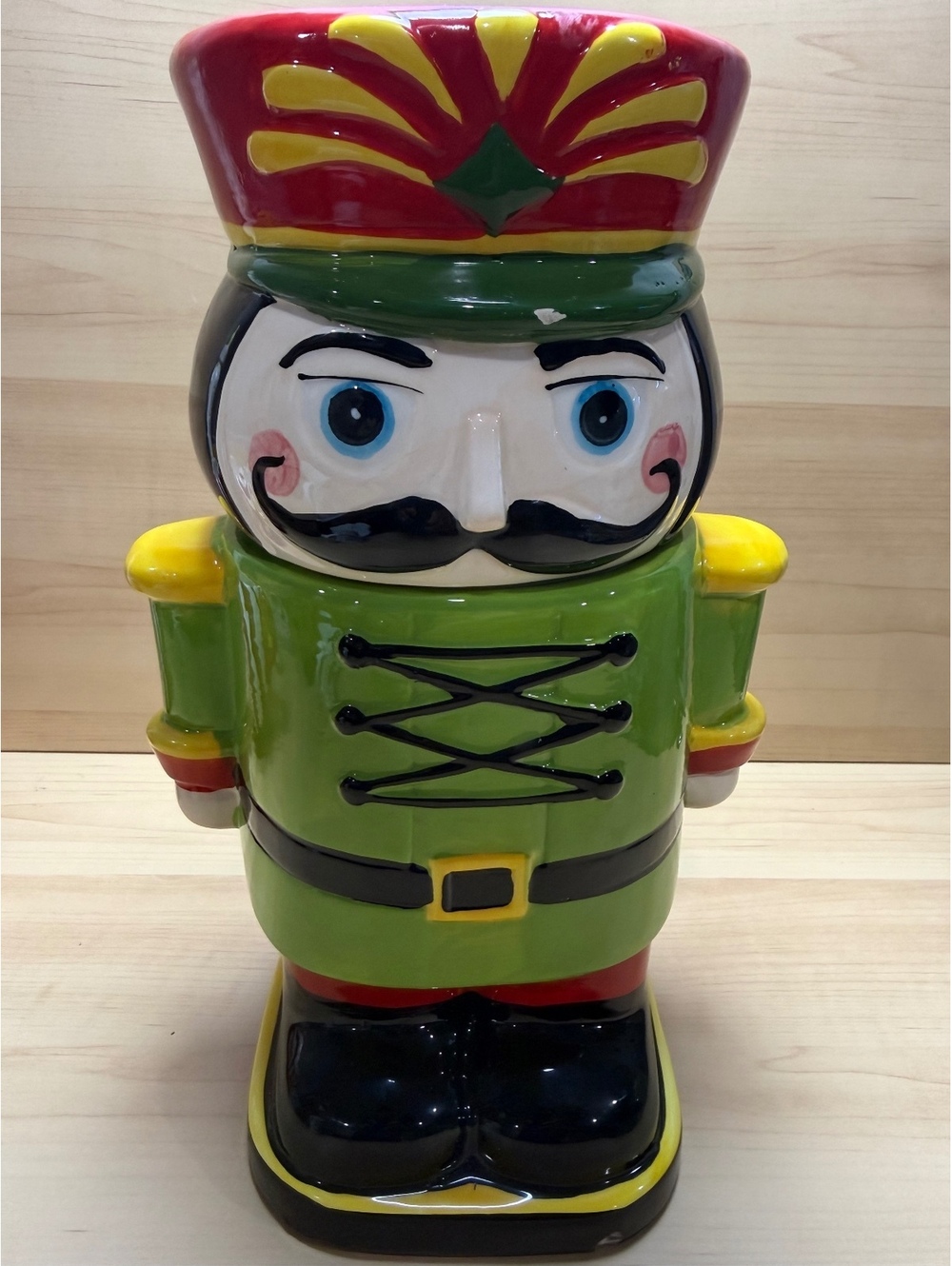 Certified International Holiday Magic Nutcracker 3D Ceramic Christmas Cookie Jar